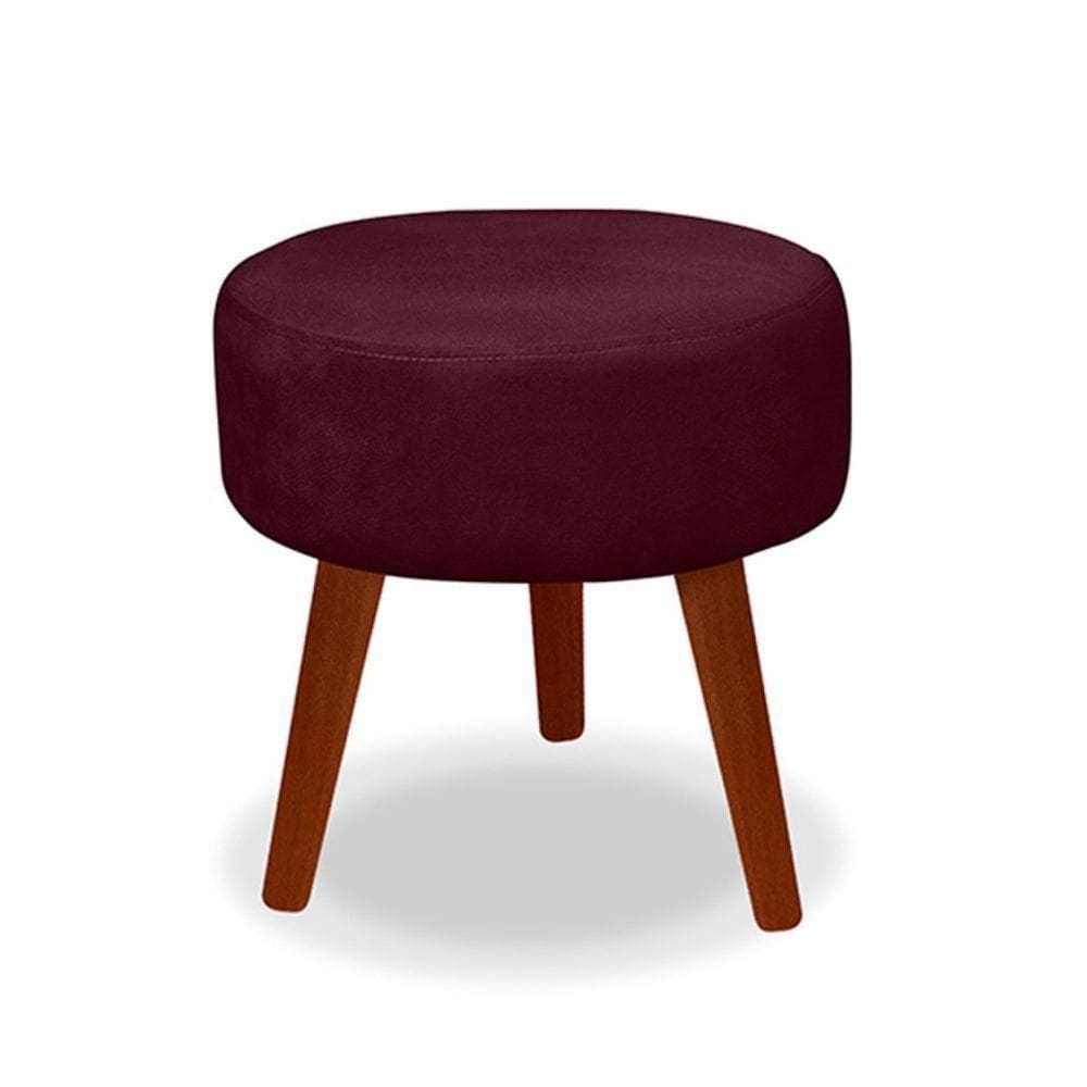 Puff Redondo Decorativo Danny Bordo Pés Palito