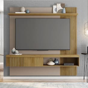Painel Suspenso Decorativo Grant Mdf/mdp Para Tv Até 65 Pol Buriti/fendi G11 - Gran Belo