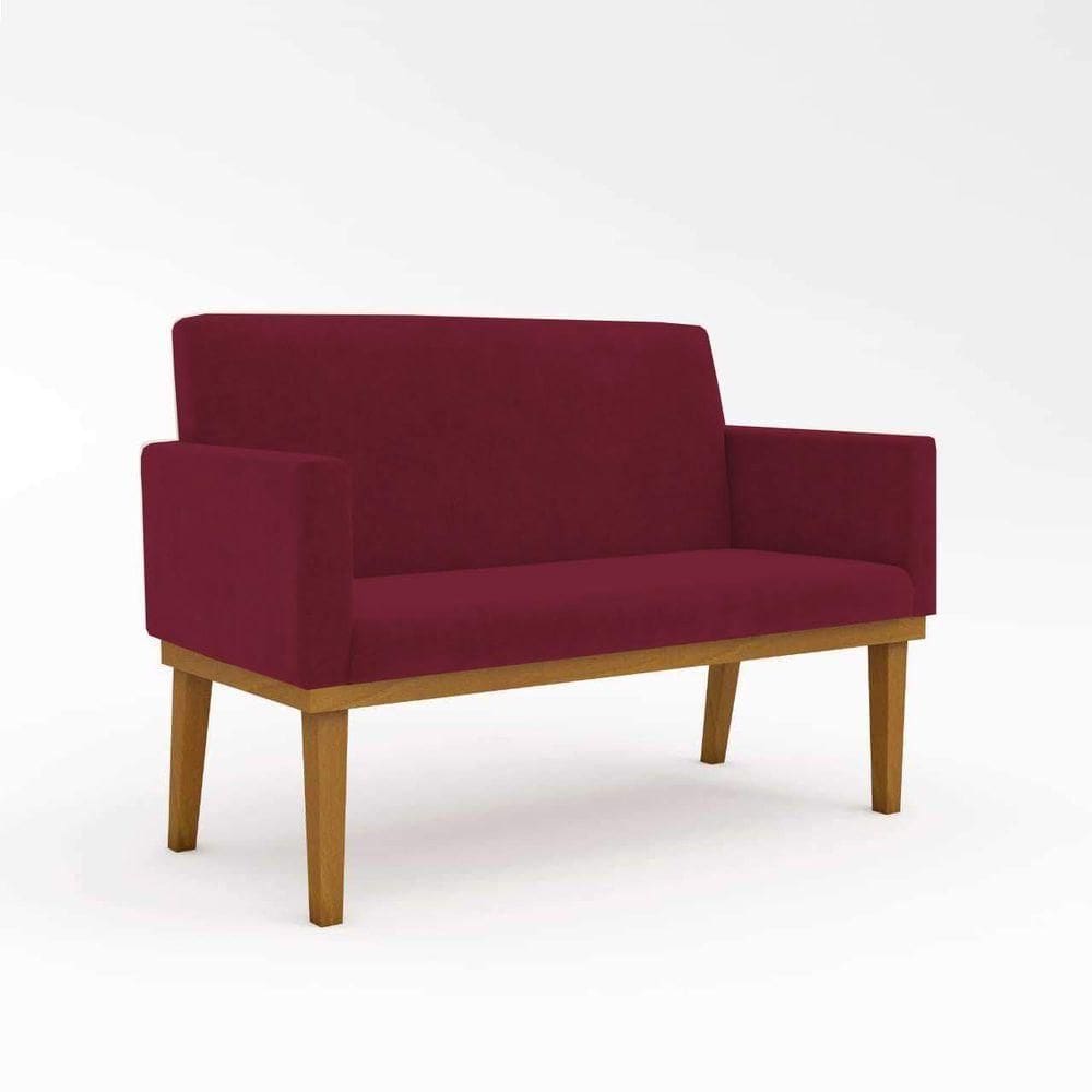 Namoradeira Base Reforçada Sofá Confortável ? Balaqui Decor Cor:marsala