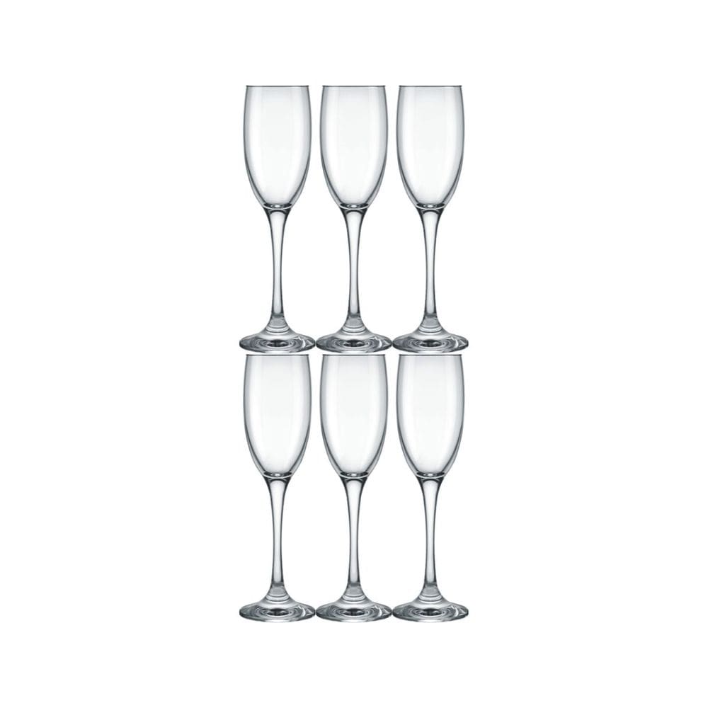 Jogo De Taça Barone Vinho Vidro Nadir 190ml Kit 6 Peças
