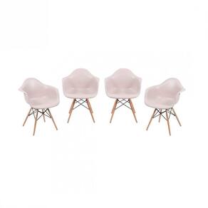 Conjunto 4 Cadeiras com Braço Eames Or Design Cinza