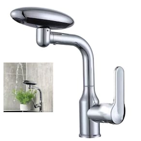 Torneira Monocomando Cozinha Banheiro Rotaçao 360 Graus Quatro Jatos de Agua Fria Quente Misturador Bancada Mesa Area Externa Luxo Moderno Sofisticado