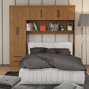 Guarda Roupa Modulado Paris 5 Portas 2 Gavetas Freijó
