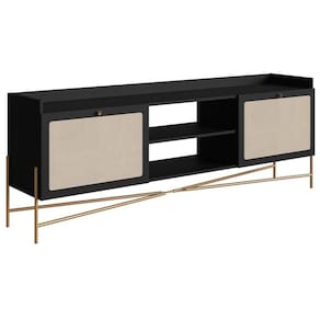 Rack Para Tv 65 Pol 183 Cm Pes Metal 28930 Oslo Nero Artesano Nero