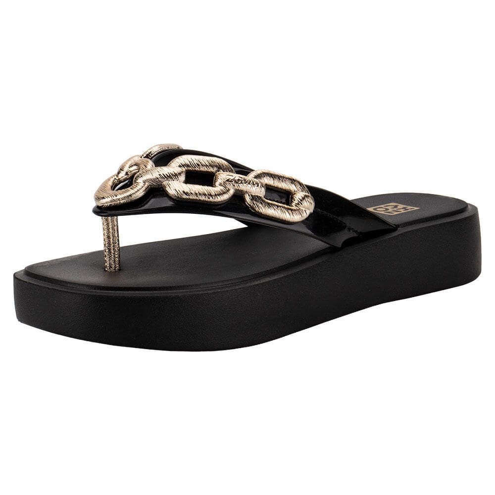 Tamanco Feminino Flat Chain Zaxy 19154