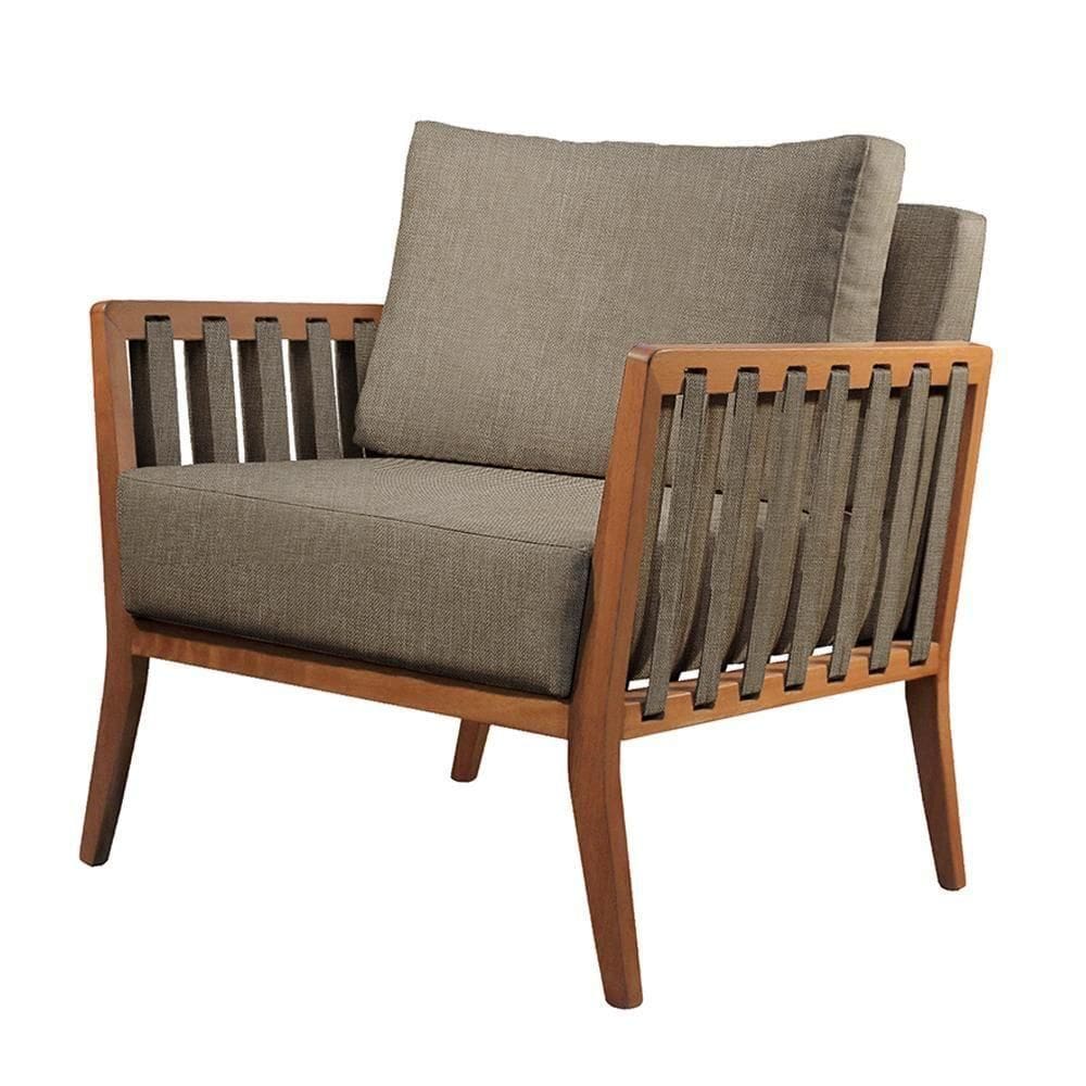 Poltrona Helena Luxo Madeira Maciça Castellar Móbile Linho Cappuccino Linho Cappuccino