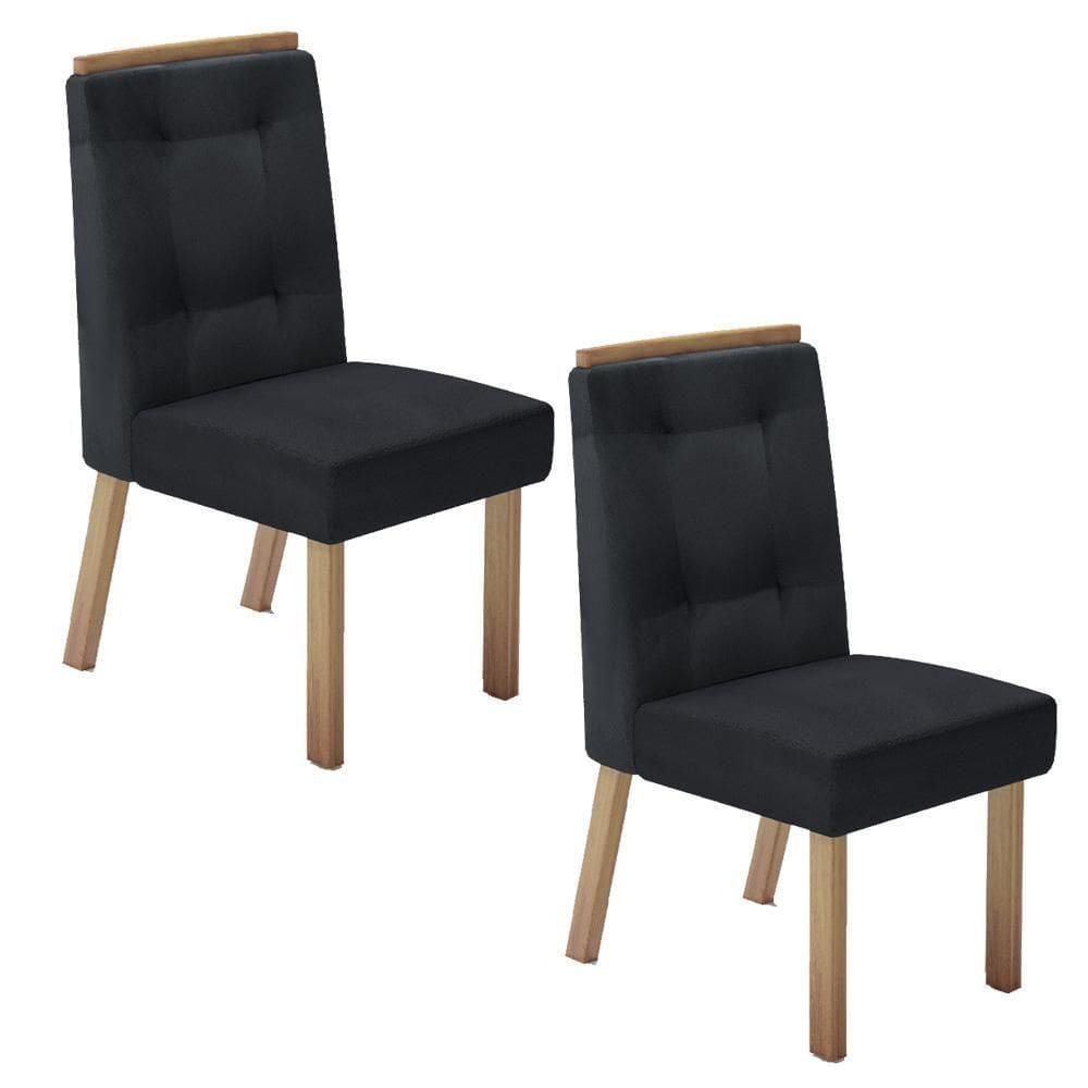 Conjunto 2 Cadeiras Estofadas Para Mesa De Jantar Firenze Bom Pastor