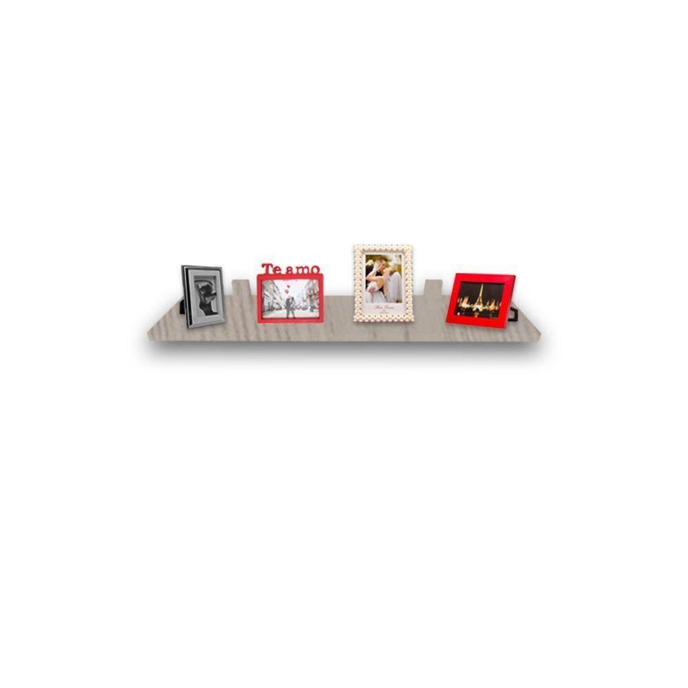 Prateleira Simples Madeirado 80X20 Cm Com Suporte Em Mdf