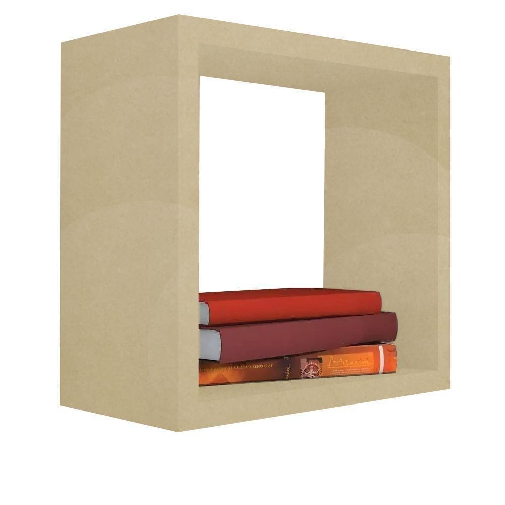 Nicho Decorativo 55X55X20 Cm Natural Em Mdf