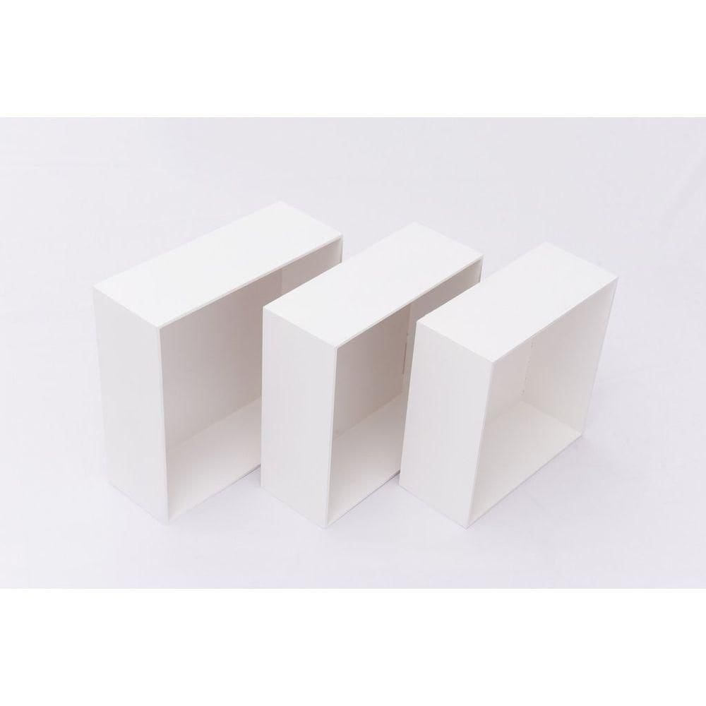 Kit Trio De Nicho Grande Decorativo Quarto/sala 100% Mdf Branco