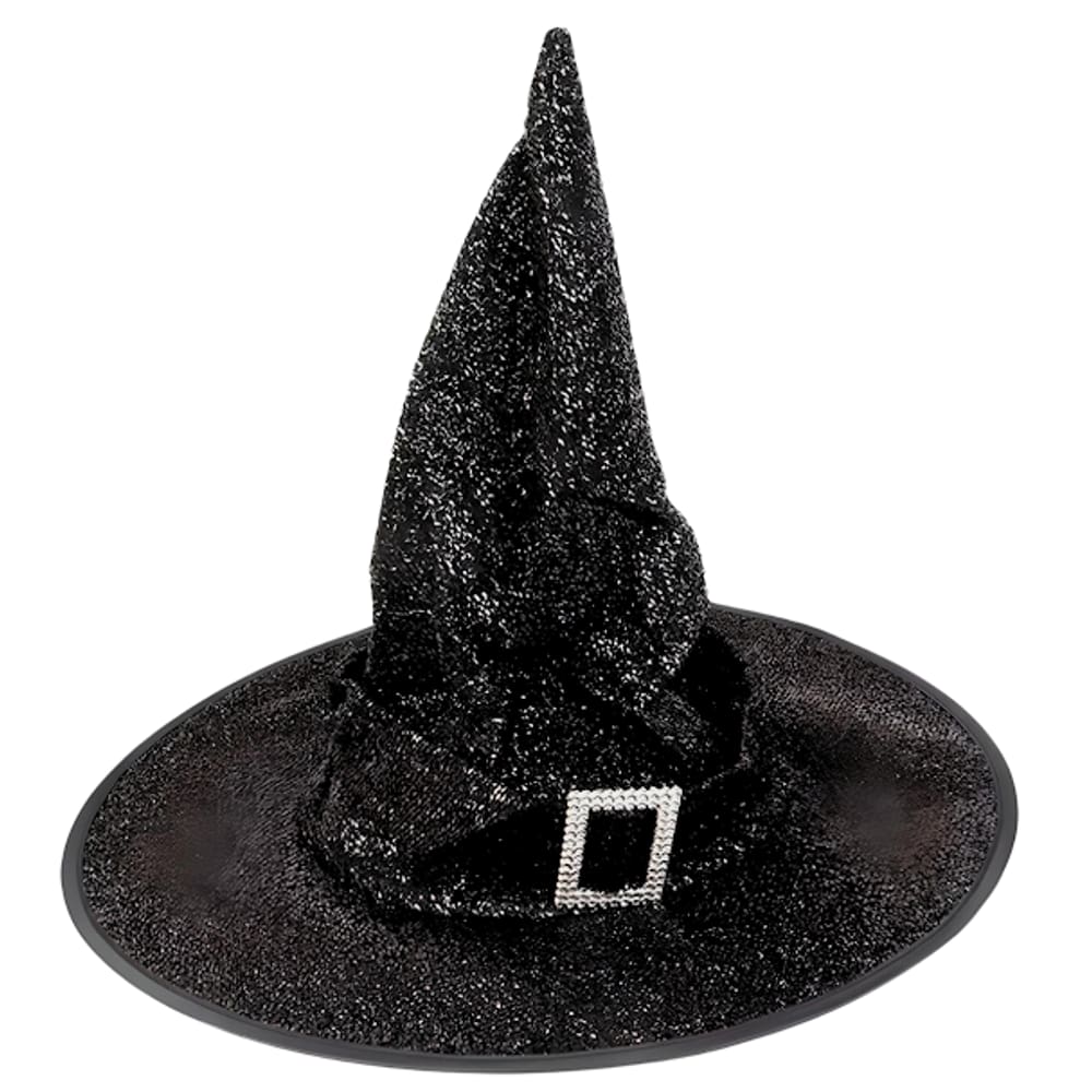 Chapéu De Bruxa Halloween Com Brilho Para Festas a Fantasia