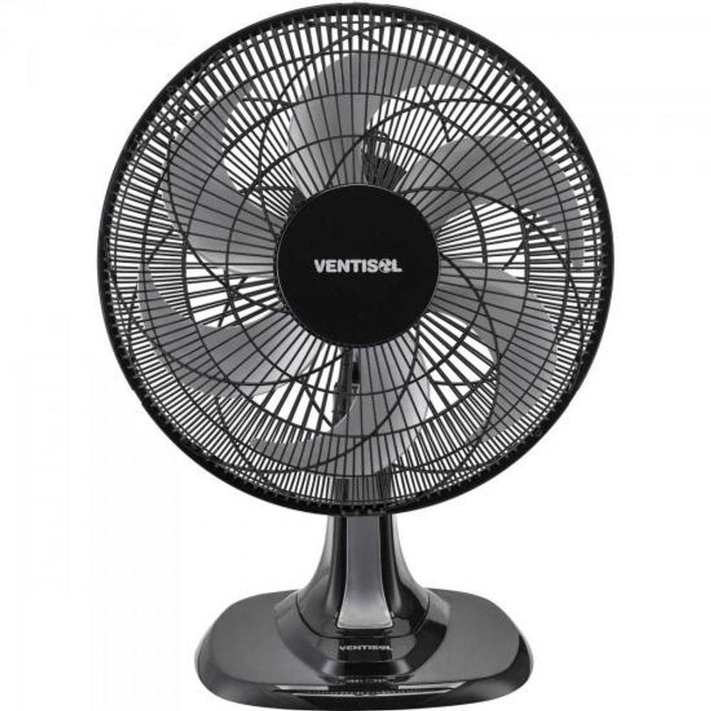 Ventilador De Mesa 40 Cm Com 6 Pas 220V Turbo 6 Preto/Cinza Ventisol