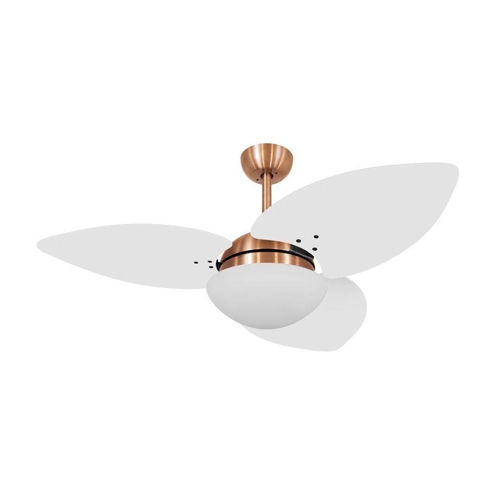 Ventilador De Teto Dormamu Cobre 3 Pás Branco 220v