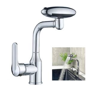 Torneira Monocomando Cozinha Rotaçao 360 Graus Quatro Jatos de Agua Misturador Agua Quente Frio Mesa Bancada Banheiro Area Externa Multiuso Moderno