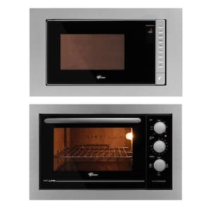 Kit Forno Elétrico 48L + Micro-Ondas 25L Fischer Fit Line Embutir Inox 127V