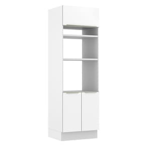 Torre Quente 70 Cm 3 Portas Branco/Branco Veludo