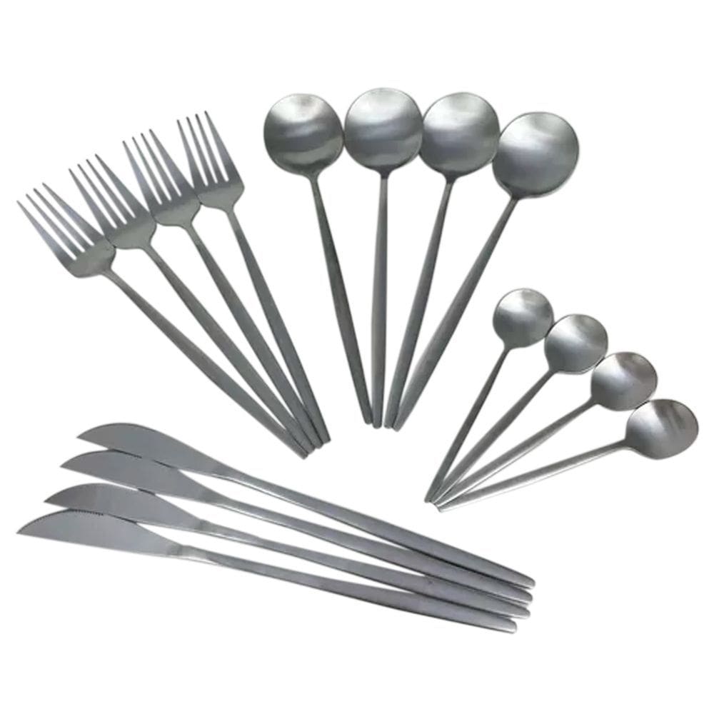 Conjunto de Talheres 16 Peças De Aço Inox Athenas Lyor