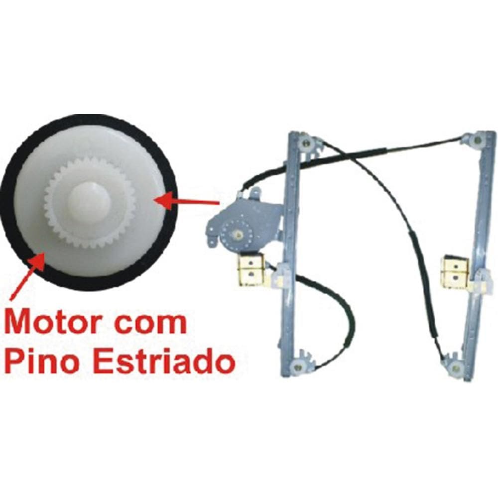 Máq. Do Vidro Elétrica Da Pta. Diant. - Esq. S/motor Fix. Bosch Estriado - Santana E Quantum Após 97 [F103]