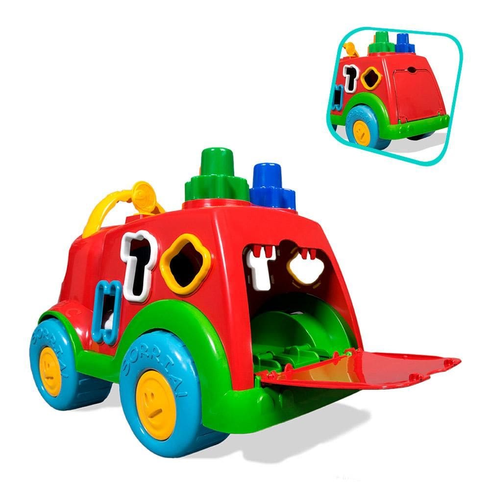 Carrinho Dino Bombeiro Solapa 3057 Cardoso