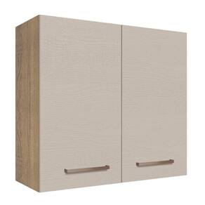 Armário Aéreo 70 Cm 2 Portas Agata Madesa Rustic/crema