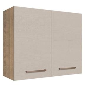 Armário Aéreo 80 Cm 2 Portas Agata Madesa Rustic/crema