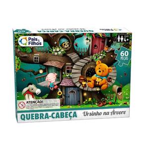 Quebra Cabeça Ursinho Na Árvore Puzzle Infantil Pedagógico Com 60 Peças