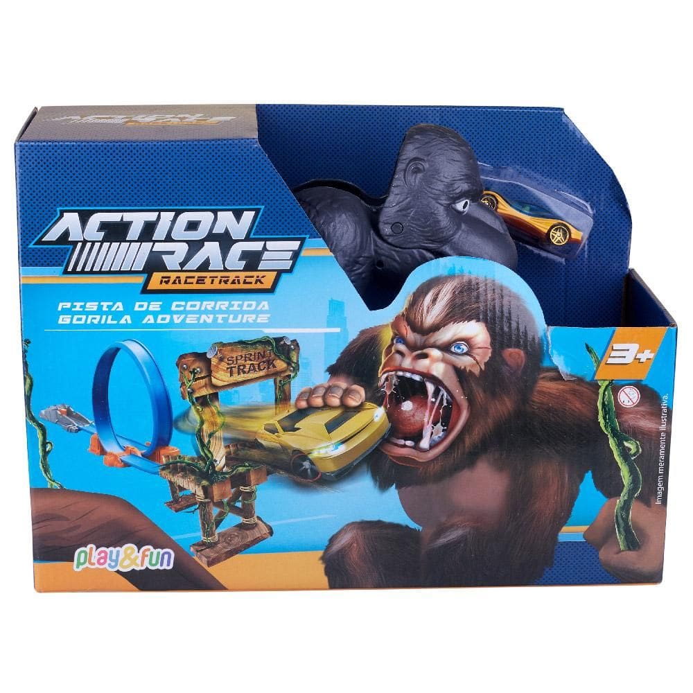 Pista Looping com Carrinho Gorilla Adventure Play&Fun