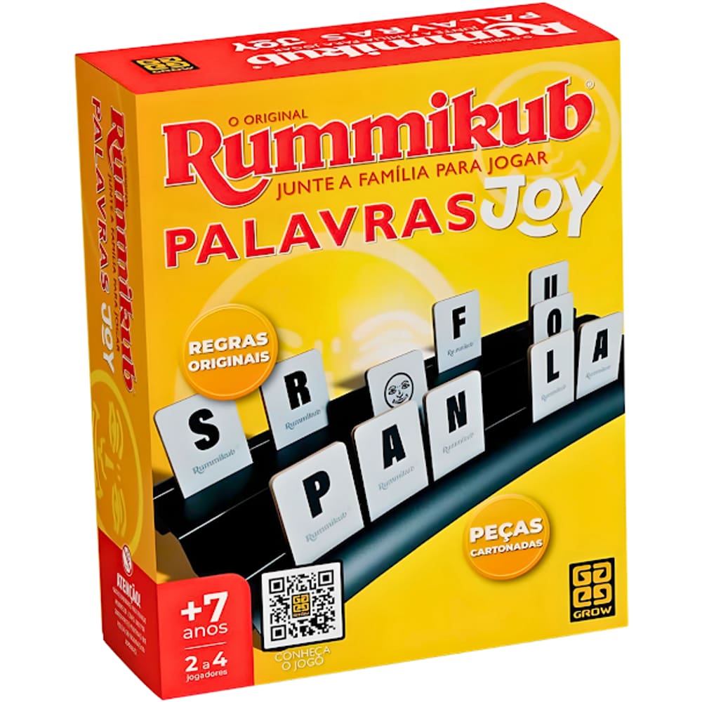 Jogo De Tabuleiro Rummikub Joy Palavras Grow