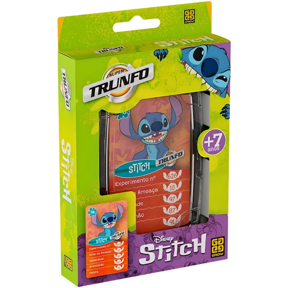 Jogo De Cartas Super Trunfo Disney Stitch Marvel