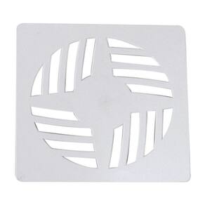 Kit com 7 Grelha Quadrada 15x15cm em PP Modelo II Branco