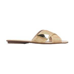 Chinelo Luz da Lua Gorgurão Tira Cruzada Marfim