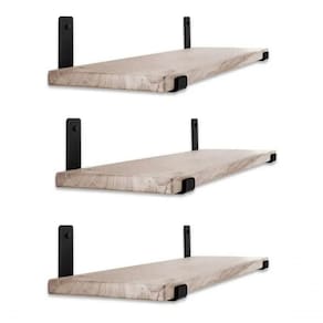 3 Prateleiras Modernas Madeira Maciça De Para Lojas 80x50x20