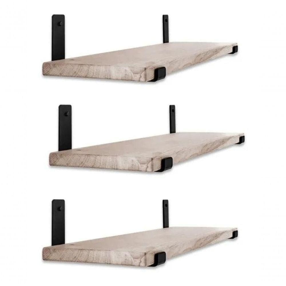 Suporte Madeira Pinus Moderno 100X50X20 Parede Para Casa