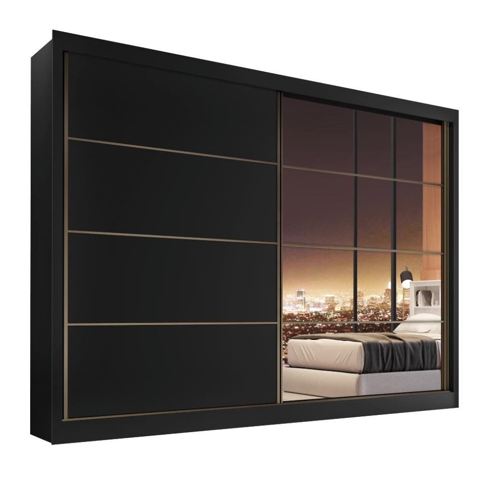 Guarda Roupa Sevilha 1 Porta com Espelho MDF - MadeMarcs