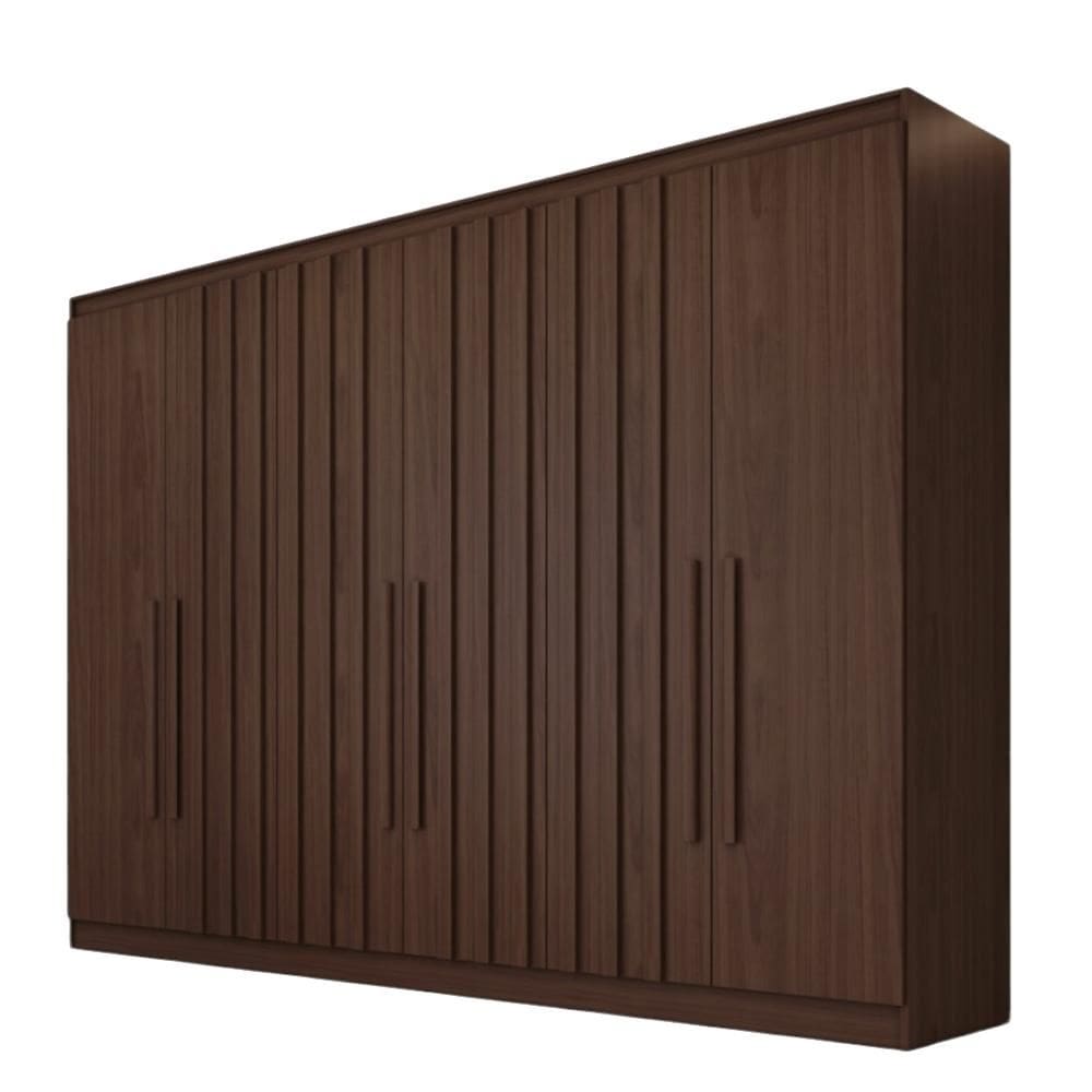 Guarda Roupa Oxford 6 Portas 4 Ripadas 4 Gavetas MDF - MadeMarcs