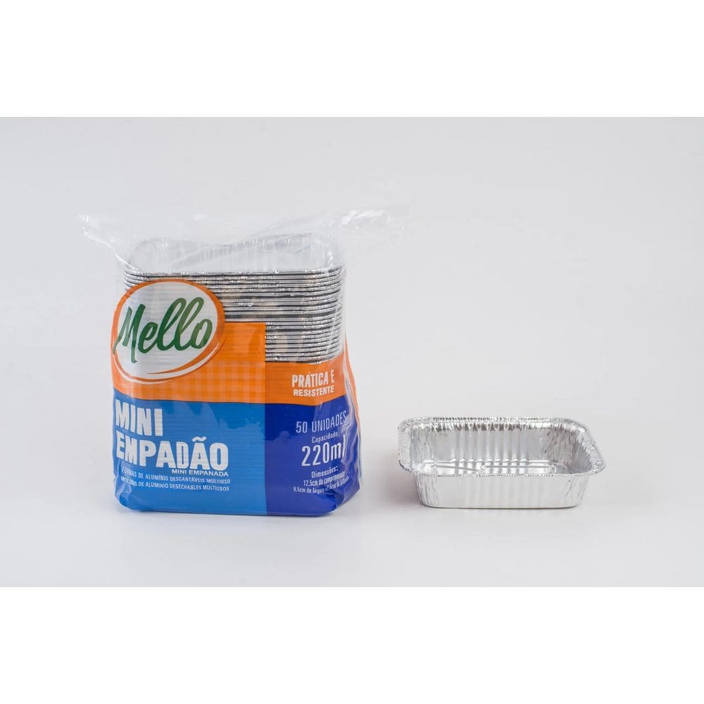 Kit C/1 Pct Forma De Aluminio Mini Empad?O 220 Ml. C/50 Un. (Mello)