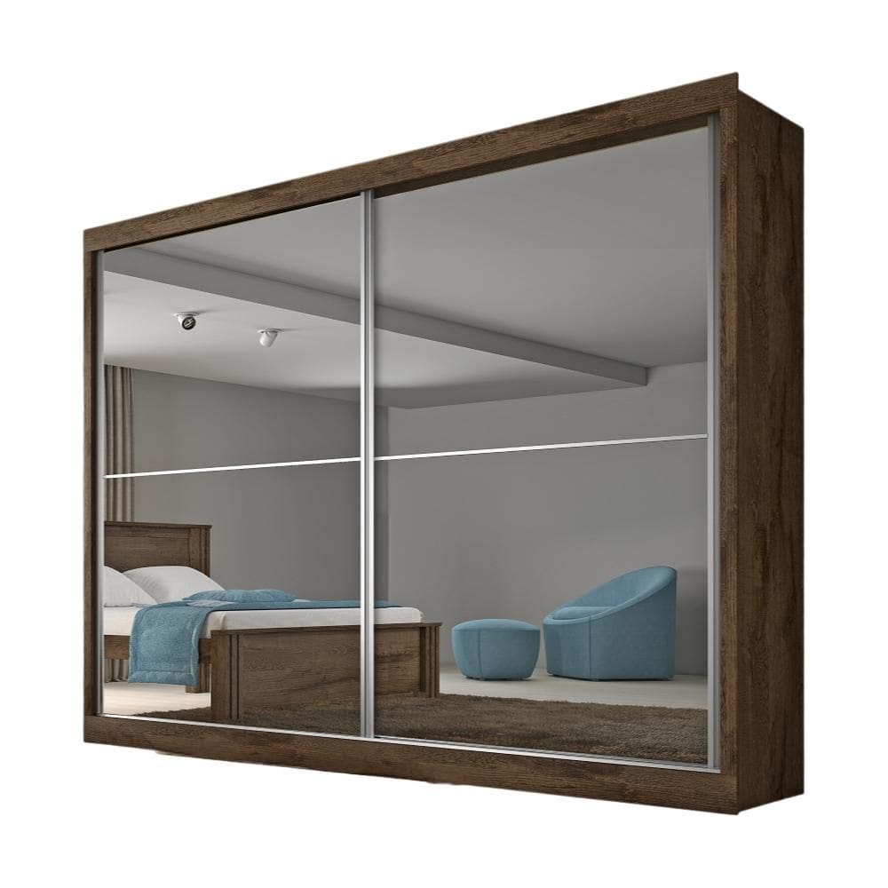 Guarda Roupa Verona Plus 2 Portas Espelho MDF - MadeMarcs