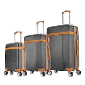 Conjunto 3 mala de viagem Rígida 4 rodas 360° Grafite Bruges Swiss Move