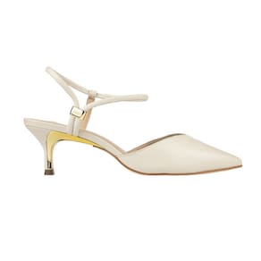 Sapato Scarpin Chanel Luz da Lua Slingback Panna