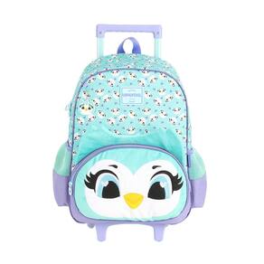 Mochila de Rodinhas Sem Alça Luxcel Up4You Coruja Verde