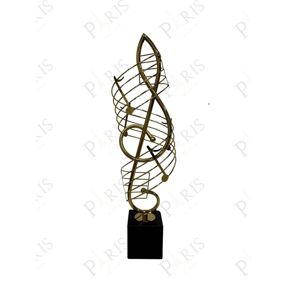 Peça Decorativa Nota Musical em Metal Dourado 50cm 14688-PL