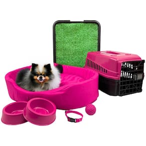Kit Pet Pequeno Cama Europa com Sanitário Grama e Transporte