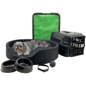 Kit Pet Médio Cama Europa com Sanitário Grama e Transporte