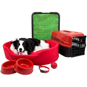 Kit Pet Grande Cama Europa com Sanitário Grama e Transporte