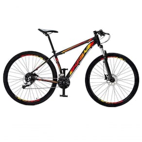 Bicicleta Aro29 Krw Alumínio Shimano 24v Freio Hidráulico S5 15.5 Preto-Amarelo E Vermelho