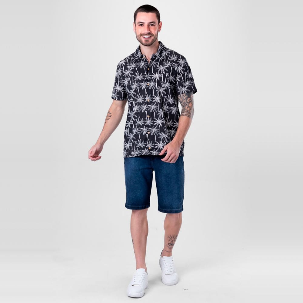 Camisa adulto masculina estampada Brandili