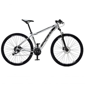 Bicicleta Aro 29 Krw Alumínio 27 Vel Freio Hidráulico Suspensão Com Trava S9 17 Prata-Preto