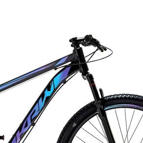 Bicicleta Aro 29 Krw Alumínio Shimano 21 Vel Freio A Disco Suspensão S6 21 Preto-Azul E Roxo