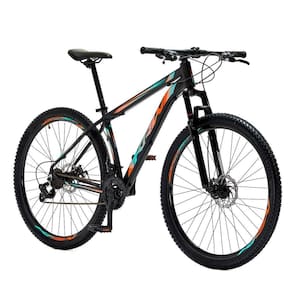 Bicicleta Aro 29 Krw Alumínio 24 Vel Freio A Disco Suspensão Dianteira S1 21 Preto-Azul E Laranja
