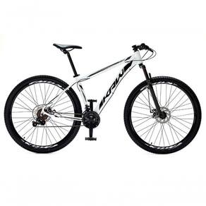 Bicicleta Aro 29 Krw Alumínio Shimano 24 Vel Freio A Disco Suspensão S4 19 Branco-Preto